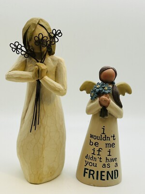 Willow Tree FRIENDSHIP Susan Lordi 2004 & Friend Figure By B. Lloyd 2015