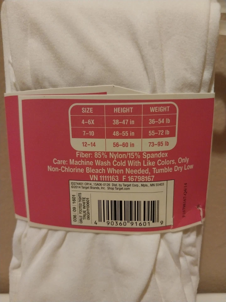 Circa девочек ножки белый колготки размер 12-14 совершенно новый - Изображение 3 из 3
