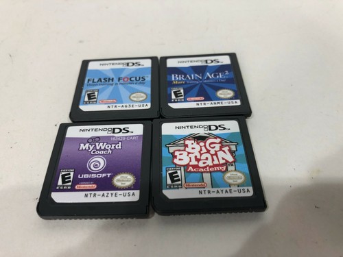 NINTENDO DS: Flash Focus ~ Brain Age 2 ~ Word Coach ~ Big Brain Academy LEARNING - Picture 2 of 3