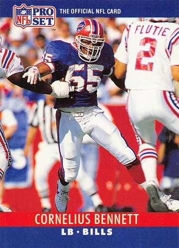Cornelius Bennett 1990 Pro Set 39b Buffalo Bills Football Card - Picture 1 of 2