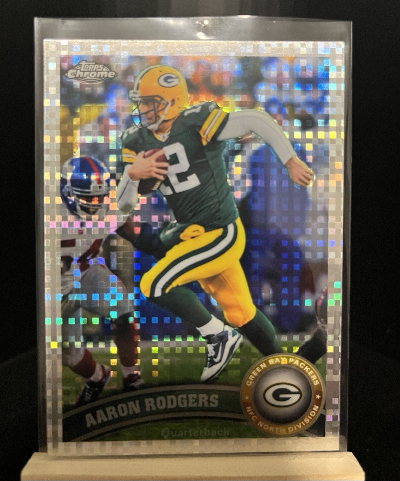 Aaron Rodgers 2011 Topps Chrome X-Fractor Card #100 Green Bay Packers NFL
