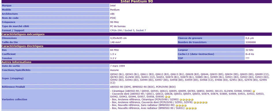 Intel Pentium 90 - Photo 2/2