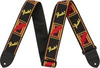 Fender Monogrammed Strap Black / Yellow / Red