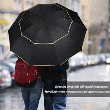 120cm large caliber umbrella fully automatic 3-fold umbrella 2-layer windproof r