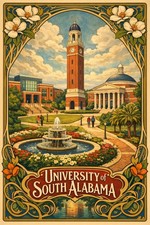 🌼 University of South Alabama Poster - 24x36” Art Print 200gsm Paper 🗞️