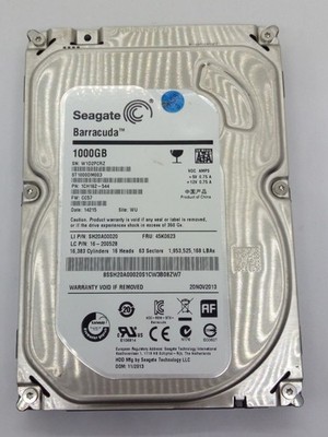 SEAGATE Barracuda 1000GB SATA FESTPLATTE S/N: W1D2PCRZ  3,5 '' #FP4482