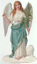 XXL Oblate Scraps die cut Engel Angel viel Glimmer Mica so wundersch&ouml;n top 28cm