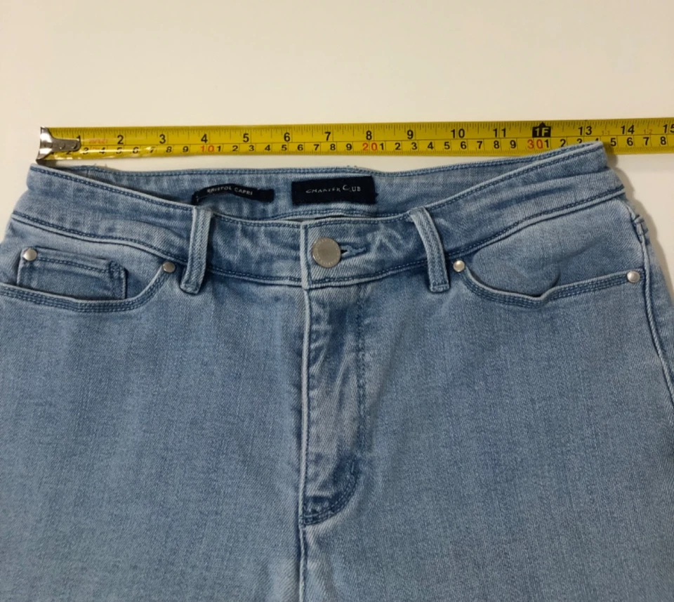 Charter Club Womens Denim Jeans Light Blue Bristol Capri  Casual Sz 4P - Image 4 of 4