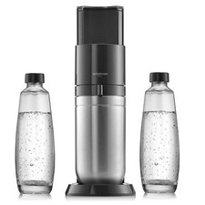 SodaStream Duo Titan Wassersprudler Sprudelmaschine +  2x Glasflasche Schwarz