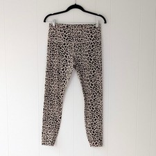 Varley Duncan Animal Cheetah High-Waist Leopard Leggings Pants, size M