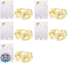 Minetom Fairy Lights Battery Operated, 5 Pack 7 FT 20 LED Fairy Lights with T