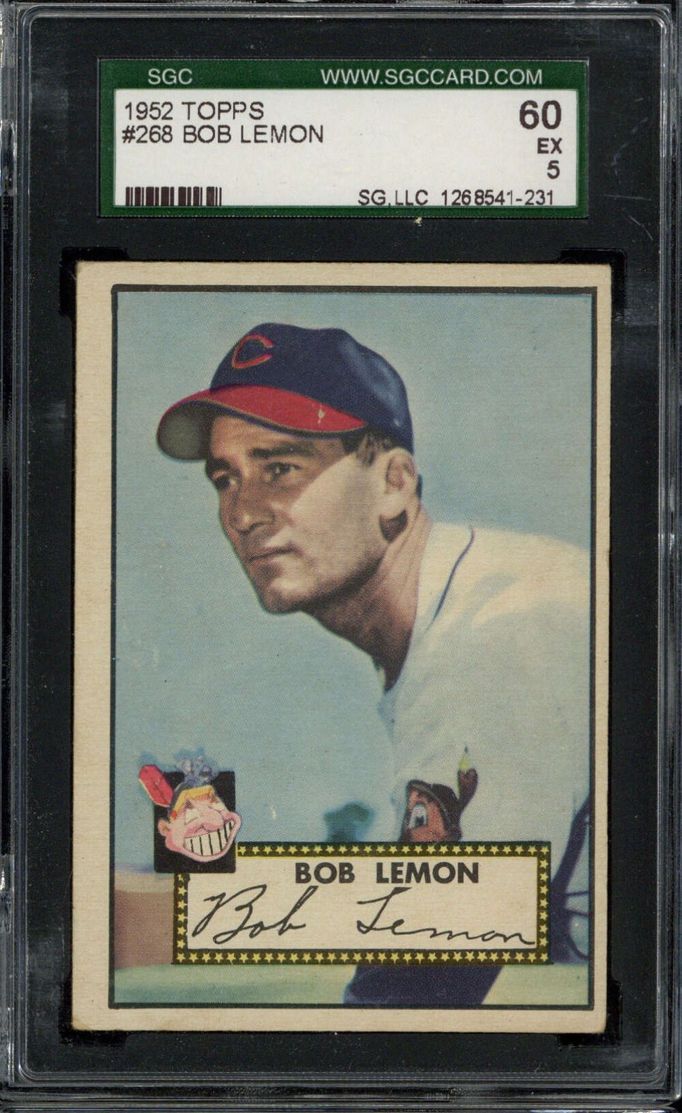1952 Topps #268 Bob Lemon Indians SGC 5 EX