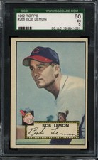 1952 Topps #268 Bob Lemon Indians SGC 5 EX