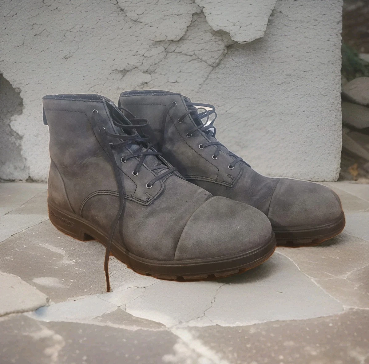 Blundstone Chelsea Pull On Canvas Men\'s Ankle‎ Boots Size US 7 Gray Tan Blundstone Gray Boots for Men for Sale | Shop New & Used  main image 3