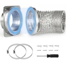 Magnetic Dryer Vent Coupling Connector Kit DV180 with Self-Aligning Magnets, ...