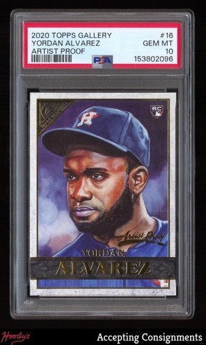 2020 Topps Gallery Artist Proof #16 Yordan Alvarez RC ROOKIE ASTROS PSA 10 GEM