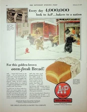 Original 1955 A&P Shop Ad: For this golden-brown over-fresh Bread!