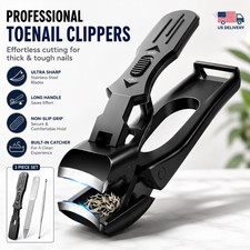 Heavy Duty Toenail Clippers for Seniors Thick Nails Wide Jaw Angled Head