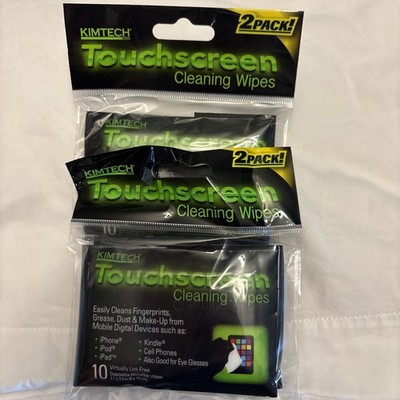 NEW Factory-Sealed Kimtech Touchscreen Cleaning Wipes Two 2 Packs/ 40 Wipes