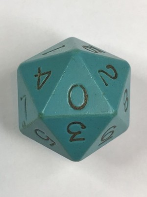 Dice Gamescience Teal d20 -  0-9  Game Dice - oop