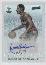 2016-17 Panini Aficionado Endorsements 53/199 Junior Bridgeman #45 Auto 5f7