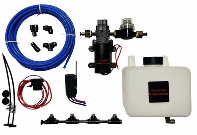 Automatic Spraying Burnout Drift Tire water spray cooling kit W/ WOT Switch BLUE