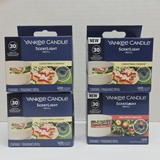 Yankee Candle Scent Light Christmas Cookie 1 Red Apple Refills Nib X4 Boxes