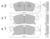 Metelli Bremsbelagsatz, Scheibenbremse 22-0927-0 FüR Jeep