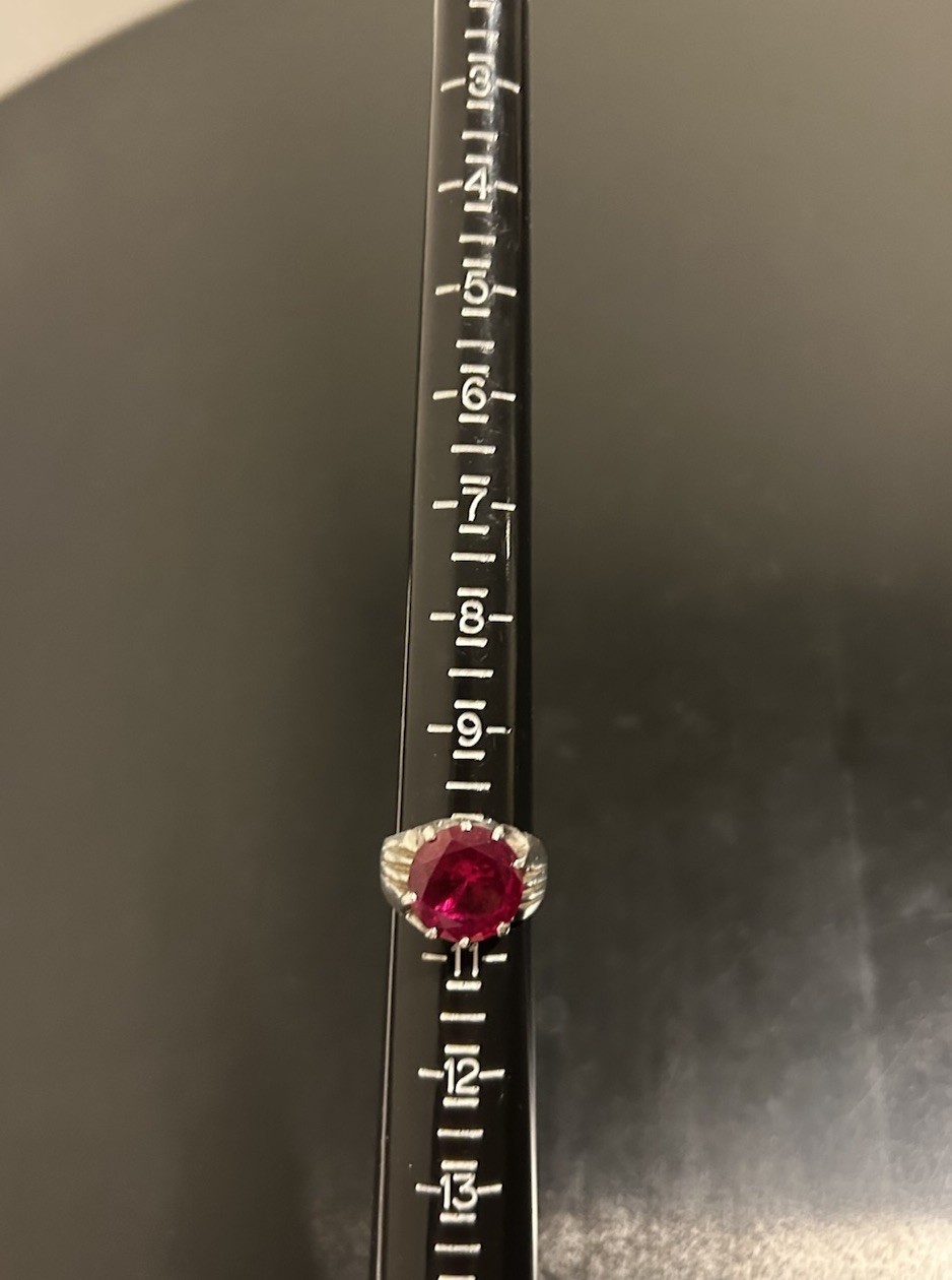 Sterling Silver Ruby Garnet Ring - image 5