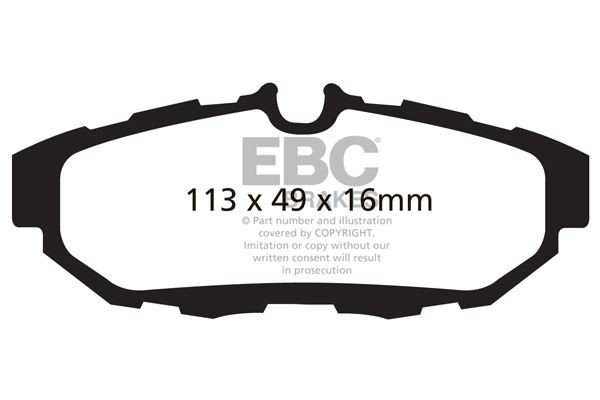 EBC DP21870 BRAKE PAD SET DISC BRAKE Rear