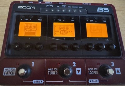 Used ZOOM B3 Bass Effects and Amp Simulator Bass Multi Effect