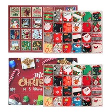 Socks Advent Christmas 24 Days Countdown Calendar 12 Pairs Of Winter Crew Socks