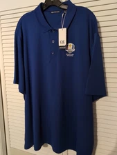 New Cutter & Buck Ryder Cup 2020 Whistling Straits Golf Polo Shirt Mens XXL 2XL