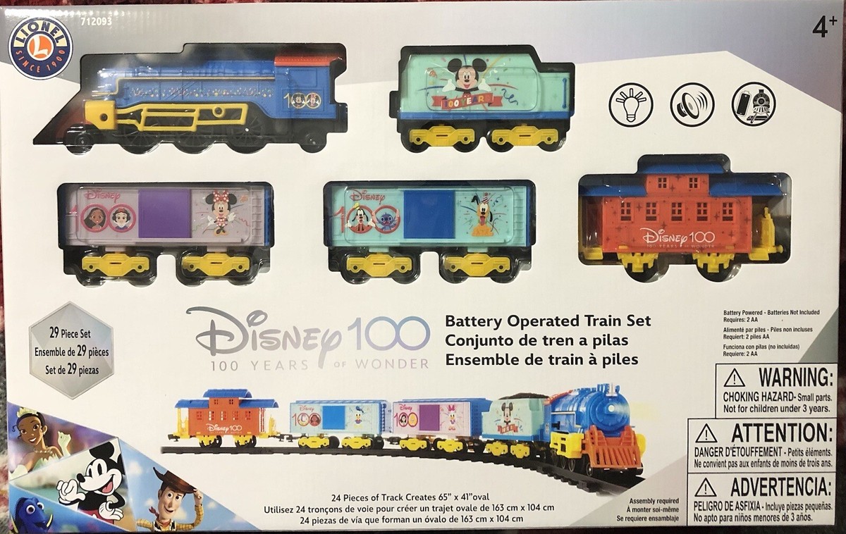 New Lionel Disney 100 Anniversary Battery Operated Train Set