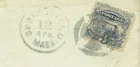 MALTESE CROSS in QUARTERED CIRCLE - RARE FANCY CANCEL on MASS AD Cover w # 114