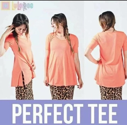 Túnica Lularoe Perfect T Azul Blanco Rayas Verticales Grande 16/20 Unicornio L Nueva - Imagen 8 de 12