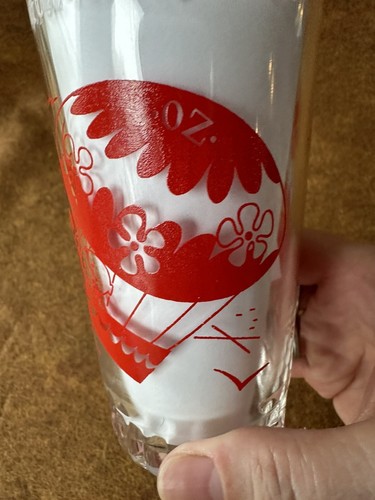 Wizard of Oz Swift OZ Peanut Butter Spread Glass 1950s Red with Faceted Bottom - Picture 19 of 24
