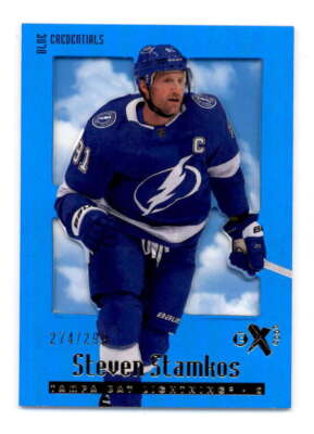 STEVEN STAMKOS 2023/24 SKYBOX E-X EX 2000 #73 BLUE CREDENTIALS #274/299 BF7719