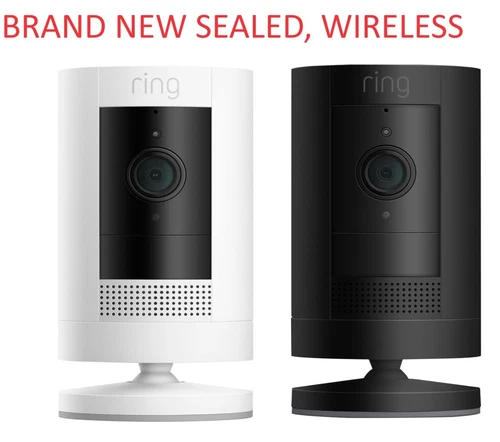 Ring Stick Up Indoor/Outdoor wireless 1080p Security Camerca Latest Black/White