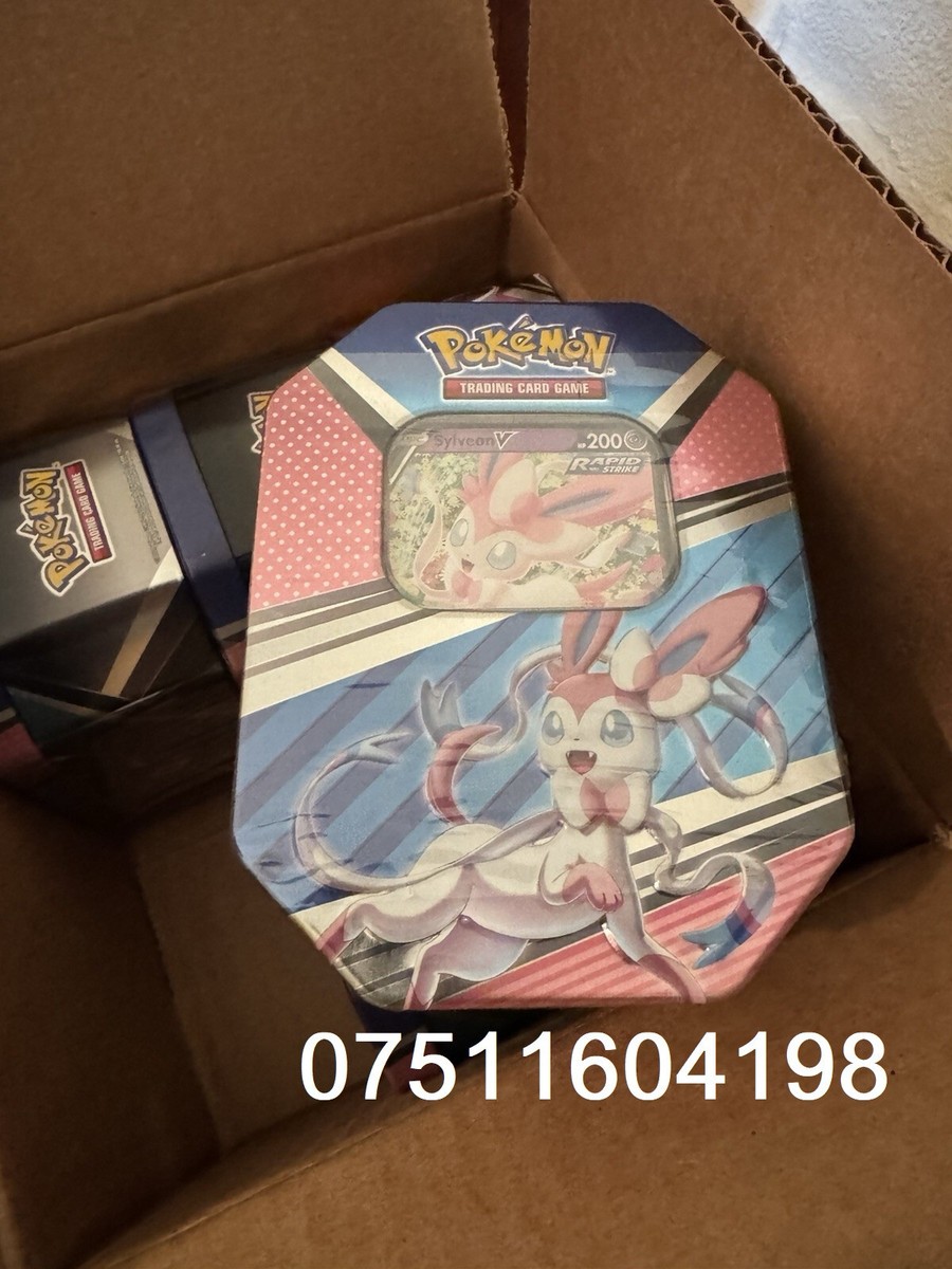 Pokémon TCG: V Heroes Tin Sylveon sealed case of 6 | eBay UK