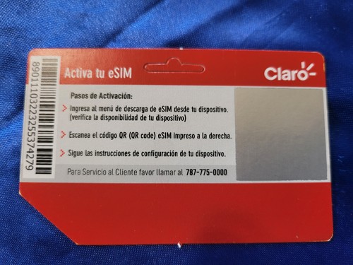 Zupełnie nowa karta SIM eSim ClaroPR Portoryko nieaktywna pre-paid 4/5G LTE GSM - Zdjęcie 5 z 11