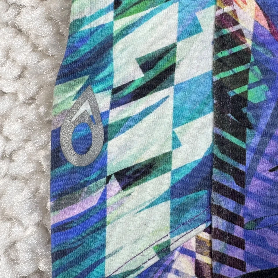 Dona Jo Activewear Legging Purple Pink Print Low Rise Womens XS - Image 4 of 4