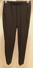 COUNTERPARTS Black Straight Leg Pull On Elastic Waist Double Pocket Pants Size S
