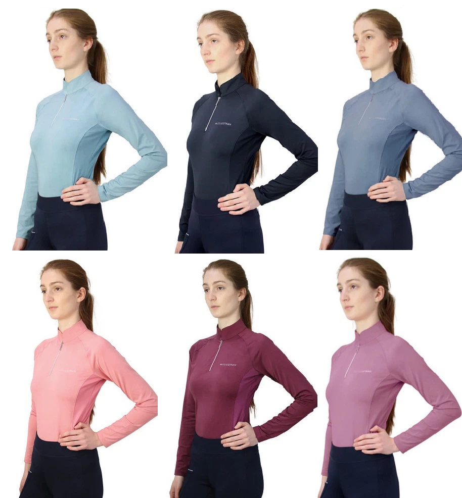 Hy Equestrian Synergy Base Layer Long Sleeve Breathable Stretch XC Top XS-XL