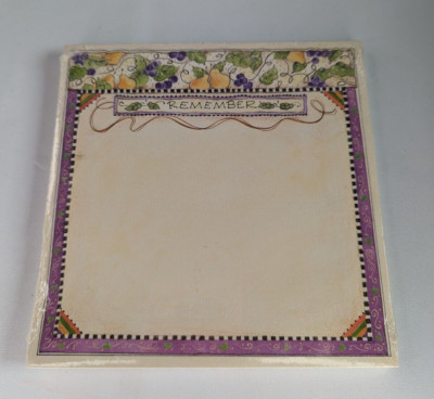 Idesign Greetings REMEMBER Fruit Floral Design Note Pad NEW 1998 60 sheets
