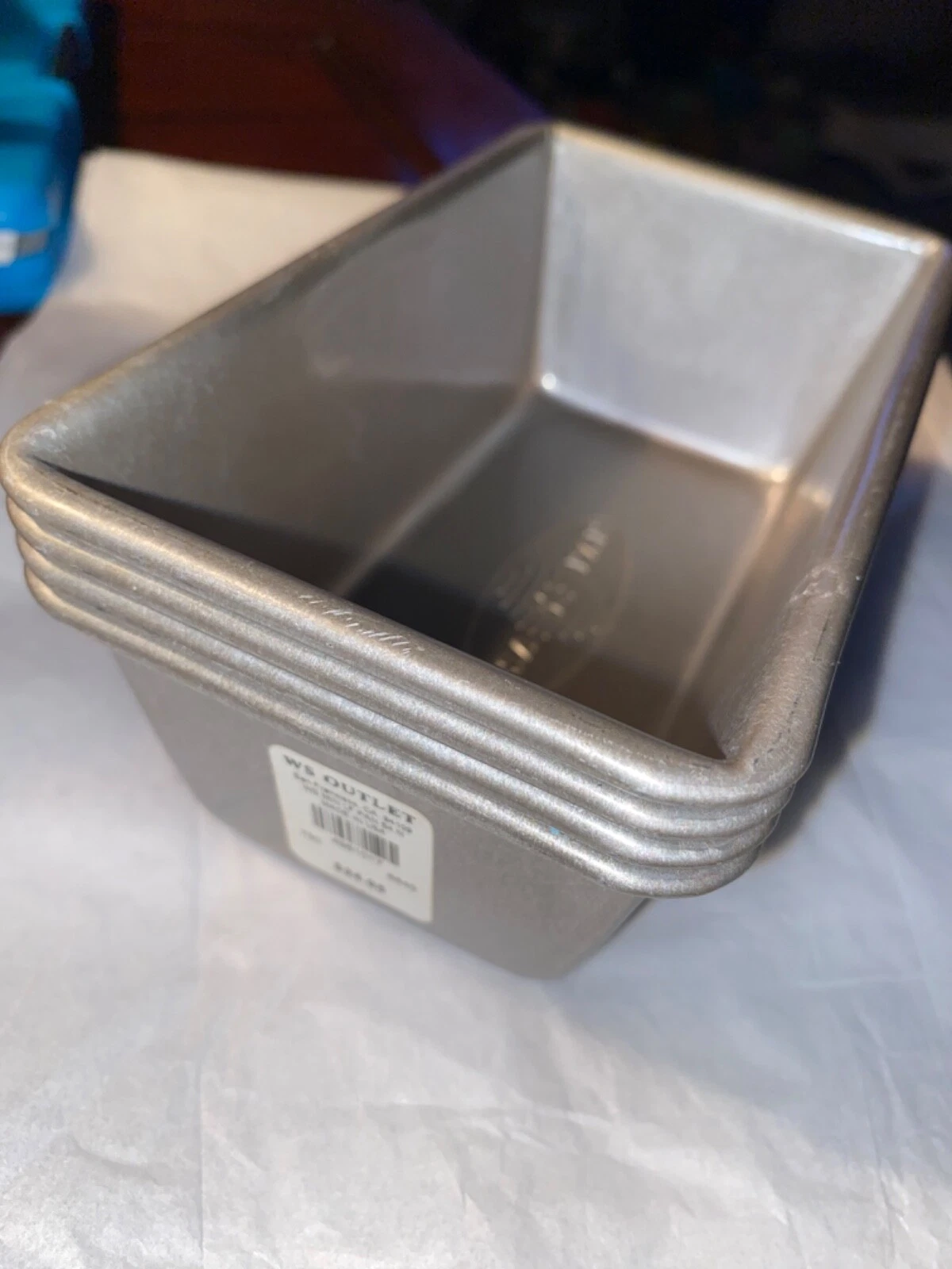 Williams Sonoma Metal Mini Loaf Pans Lot Set Of 4 NEW
