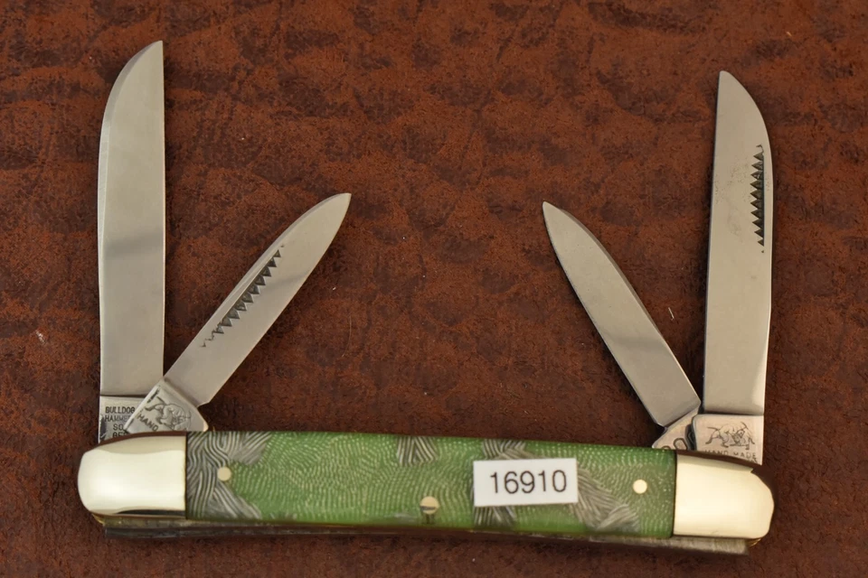 Faca de congresso BULLDOG BRAND SOLINGEN ALEMANHA VERDE NÉVOA CELULÓIDE 2004 (16910) - Imagem 3 de 4