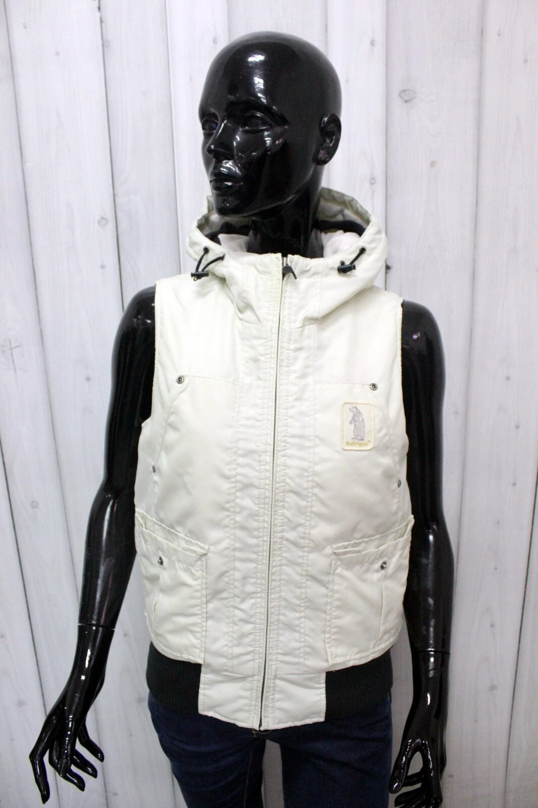 Refrigue Women's Jacket Size 42 Sleeveless Winter Coat Logo