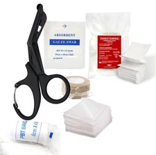 IFAK refill kit 10 pcs First Aid Supplies Trauma Shears with Carabiner Clip