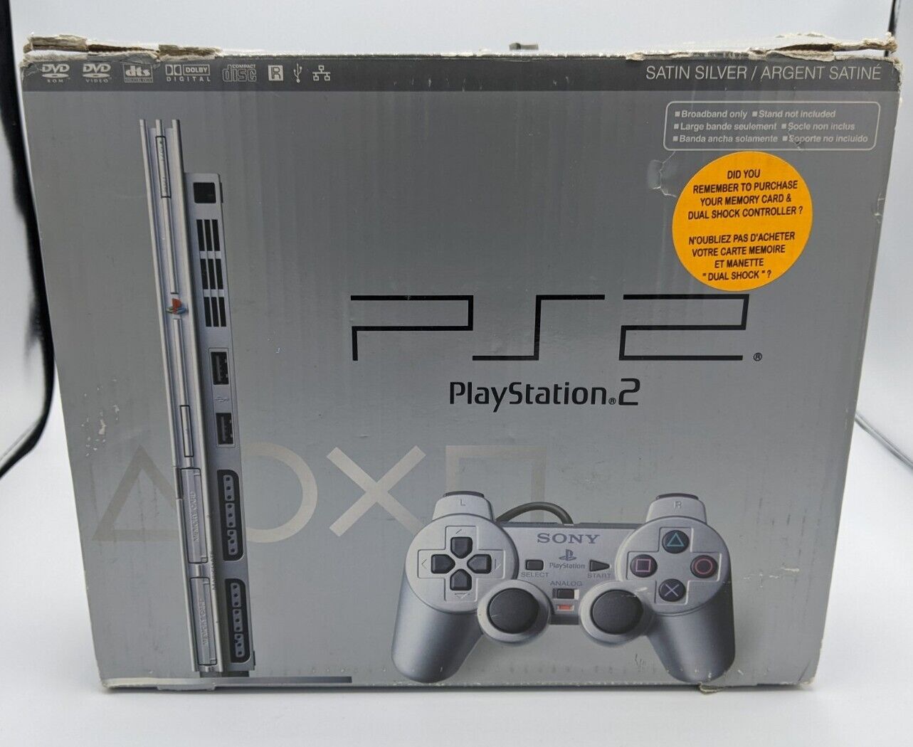 Sony PlayStation 2 PS2 Silver Slim Game Console Full BOX NTSC-Japan Fast  Ship